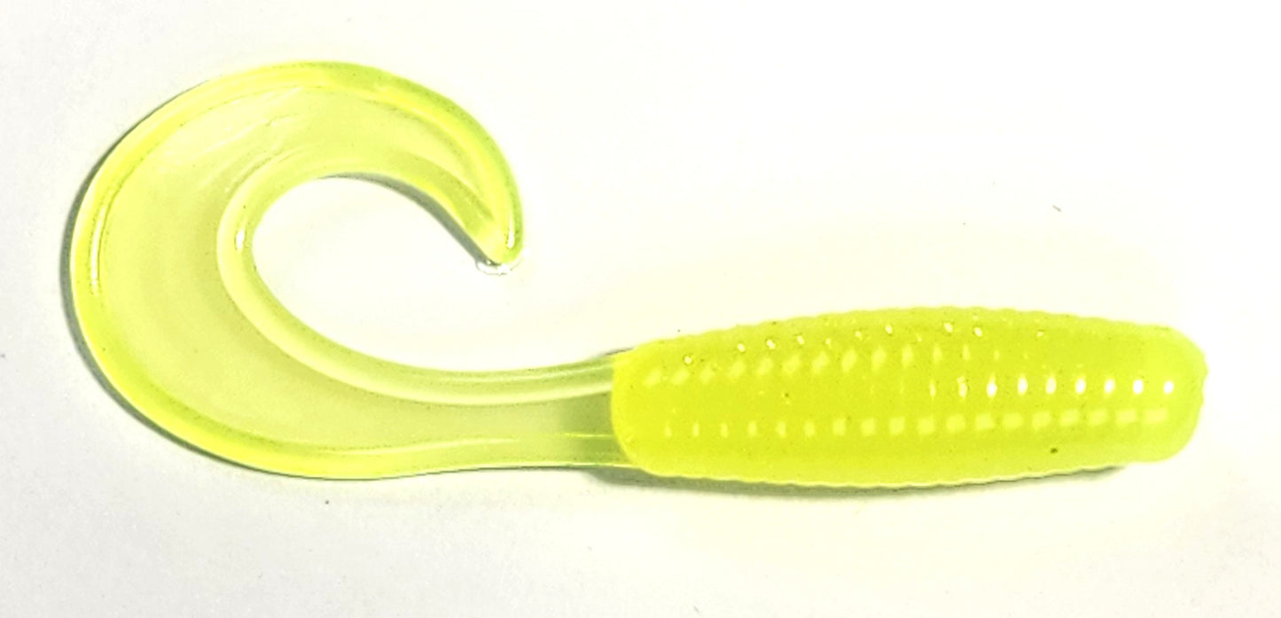 2.5 Curly Tail Grub Chartreuse