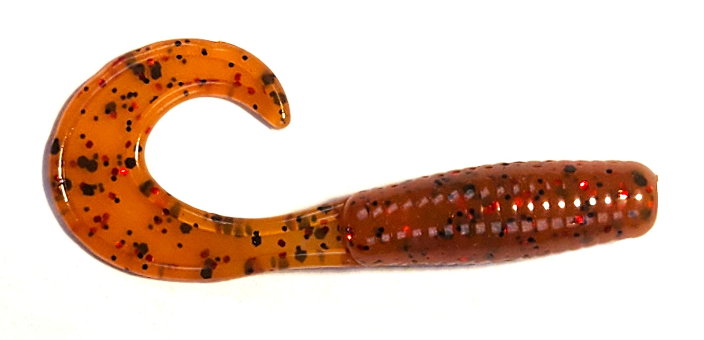 2.5 Inch Curly Tail Grub Cinnamon Roll