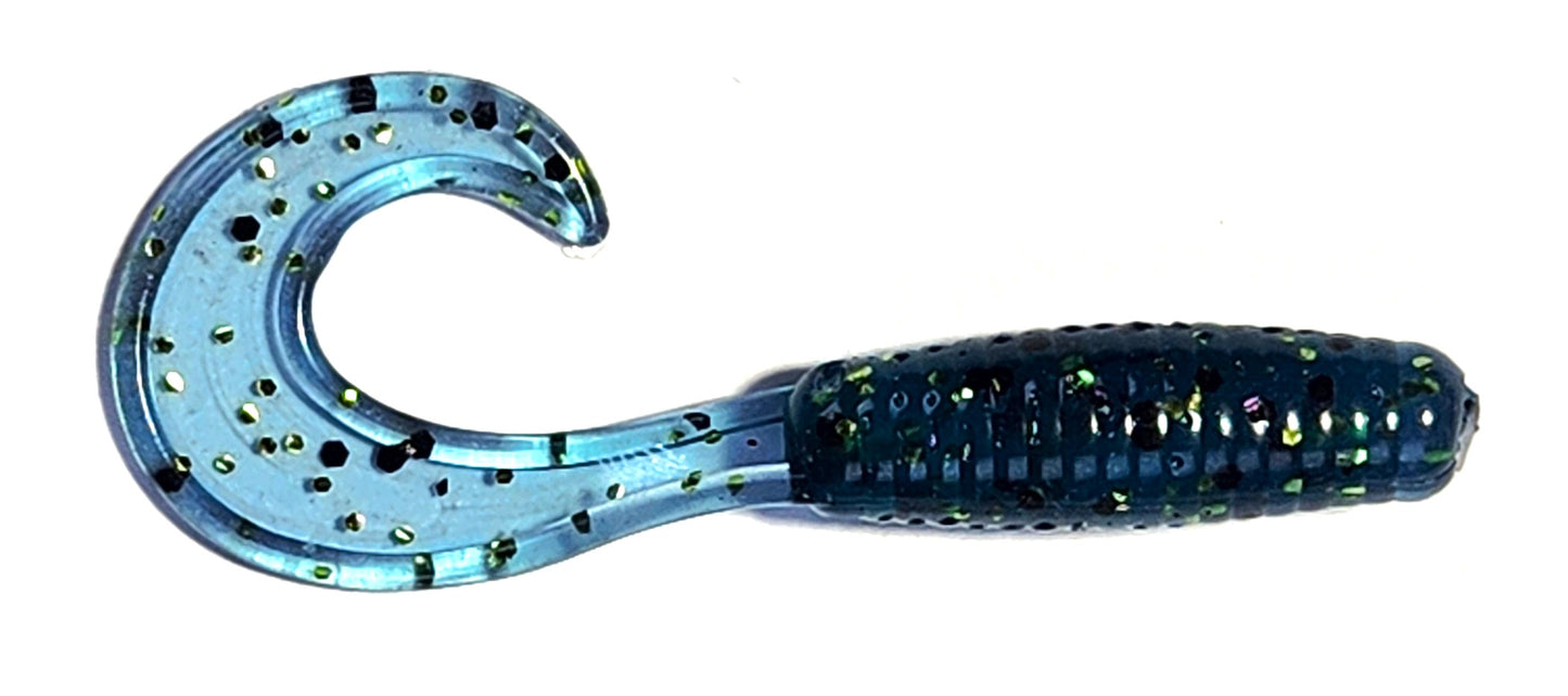 2.5 Curly Tail Grub Starlight Blue