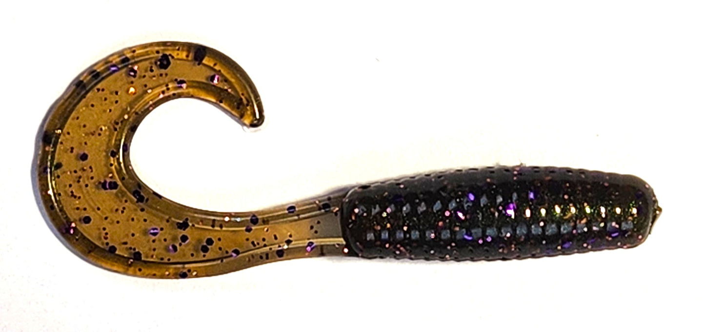 2.5 Curly Tail Grub Wasatch Shad