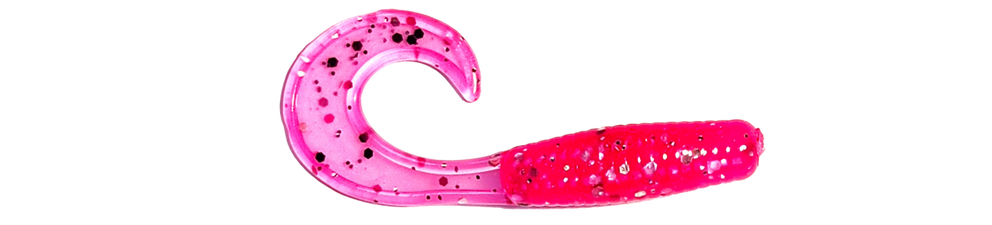 2.5" Inch Curly Tail Grub (Cotton Candy)