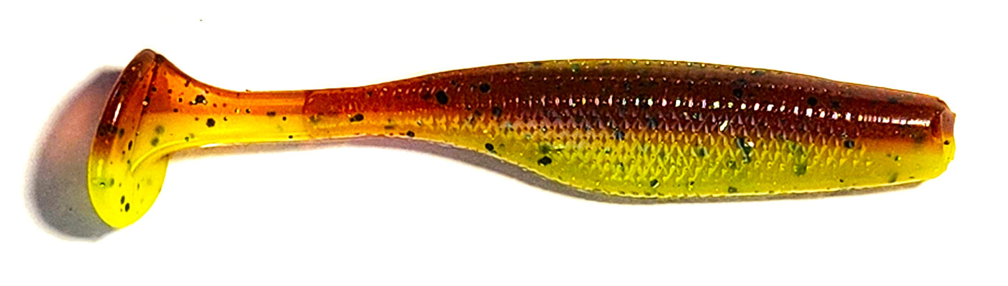 2.8" Paddle Tail Minnow Chartreuse/Motor Oil