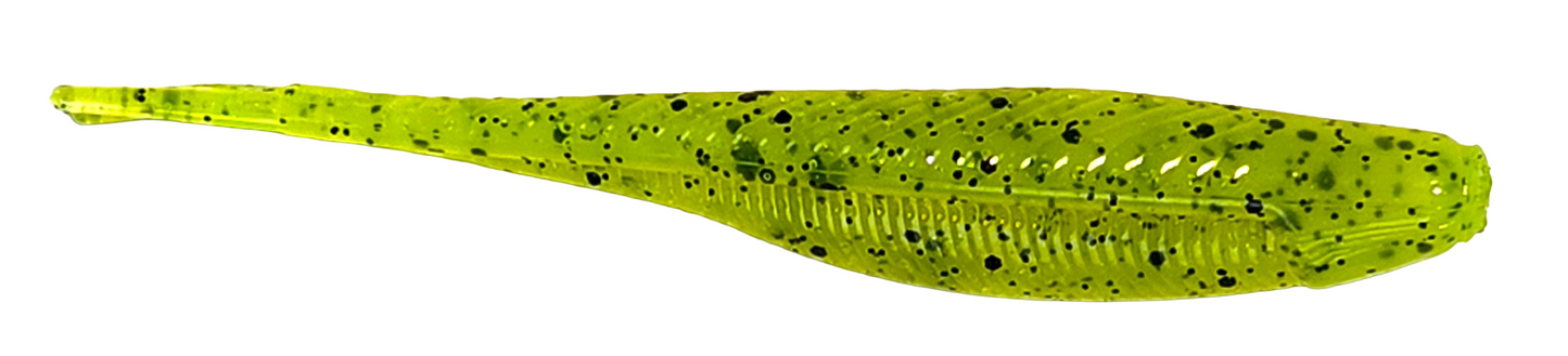 2 Inch Split Tail Minnow (Chartreuse Black Spot)