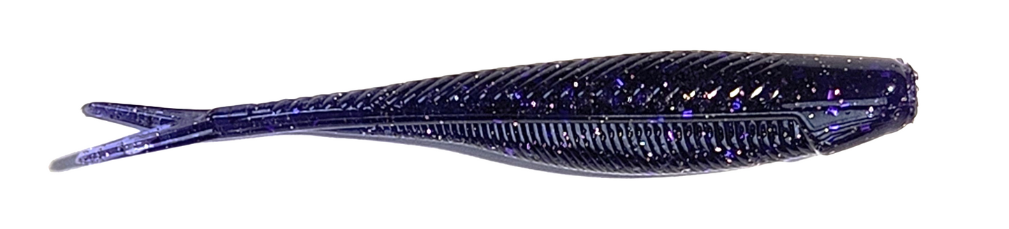 3.5 Inch Split Tail Minnow (Midnight Grape)