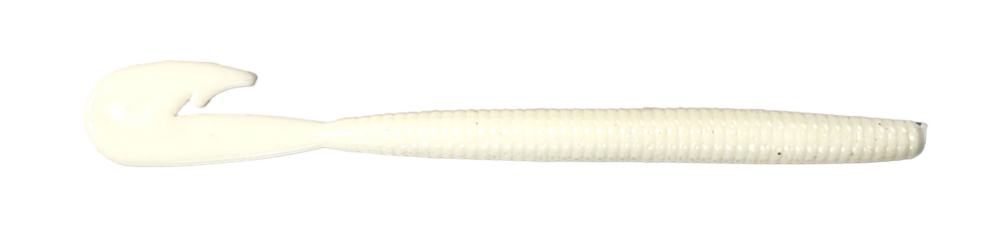 4.15 Inch Curly tail Worm (White)