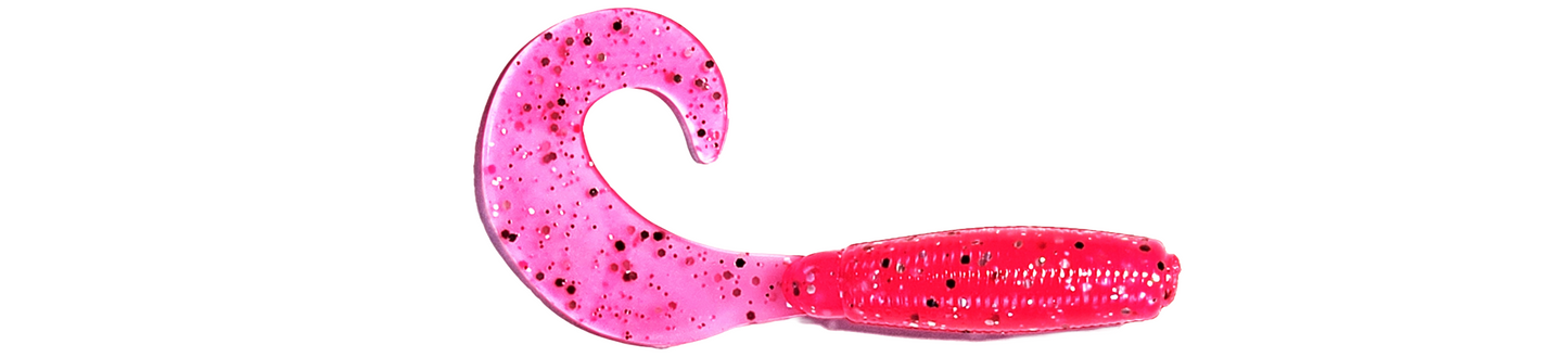 4 Inch Curly Tail Grub (Cotton Candy)