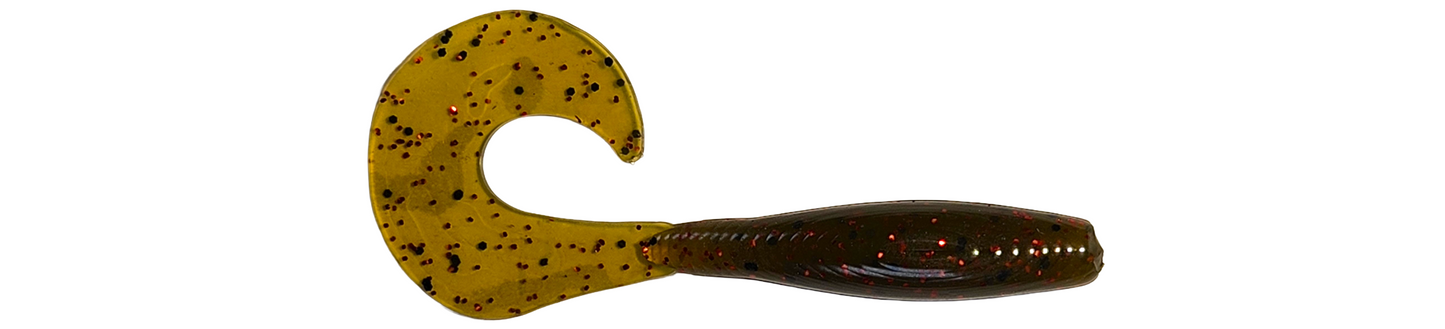 4 Inch Curly Grub (Grey Smoke)