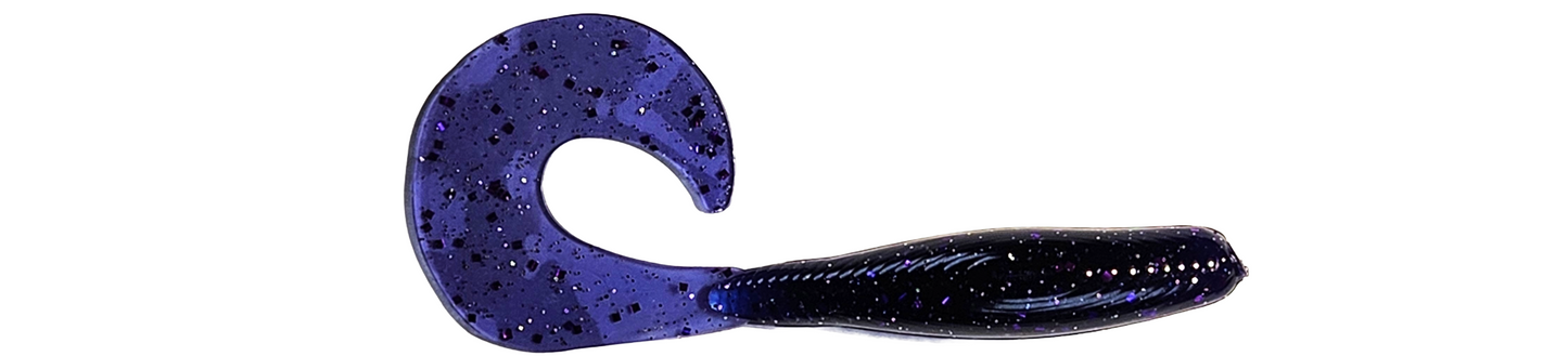 5 Inch Curly Tail Grub (Midnight Grape)
