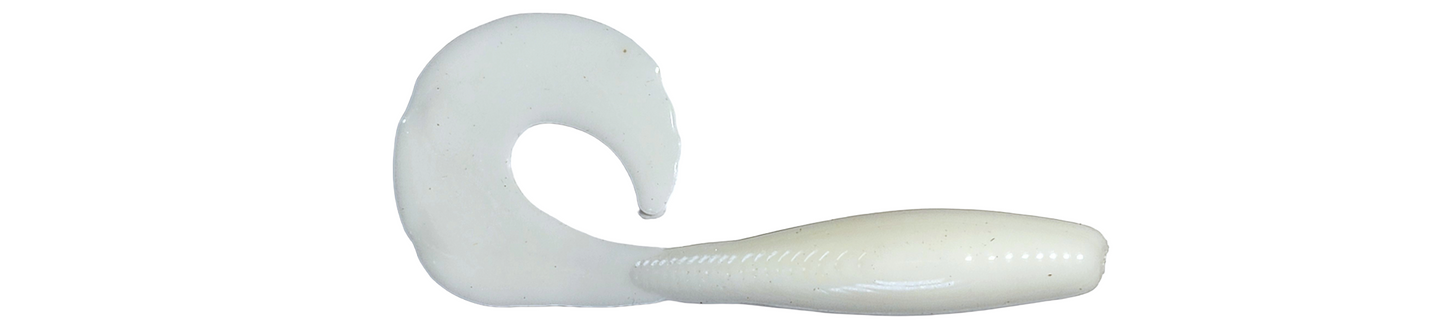 5 Inch Curly Tail Grub (White)