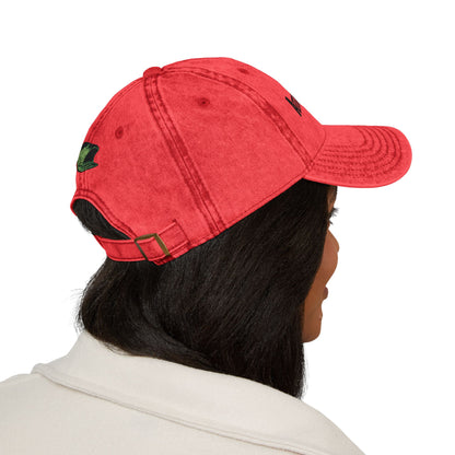 Vintage Embroidered Cap — "Attack Baits" Fishing Logo Hat
