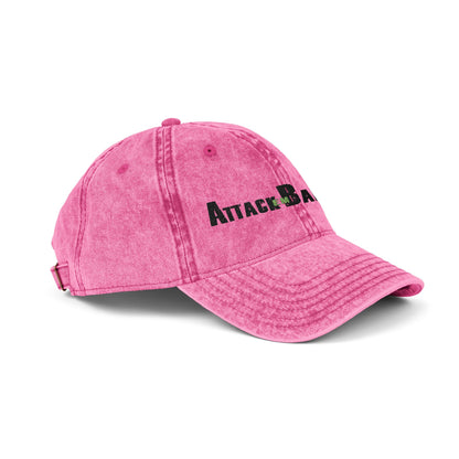 Vintage Embroidered Cap — "Attack Baits" Fishing Logo Hat