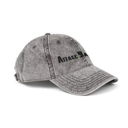 Vintage Embroidered Cap — "Attack Baits" Fishing Logo Hat
