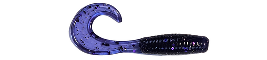 2.5 Inch Curly Tail Grub (Midnight Grape)