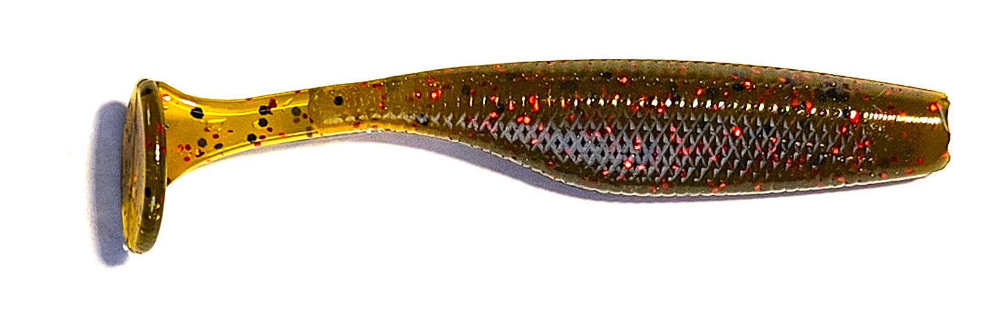 2.8" Paddle Tail Minnow Watermelon/Pumpkin