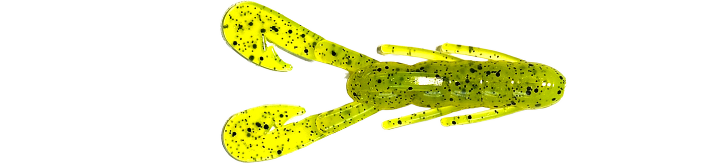3.5" Crawdaddy (Chartreuse Black Spot)