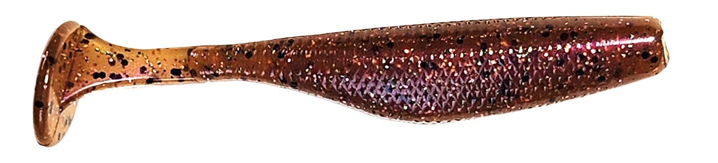 3.8 Inch Paddle Tail Minnow (Motor Oil)