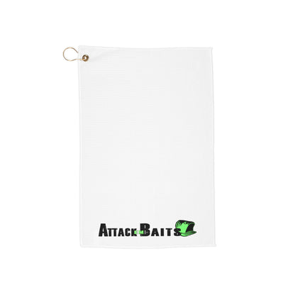 AttackBaits Logo Fish Towel — Microfiber FishTowel with Grommet & Clip