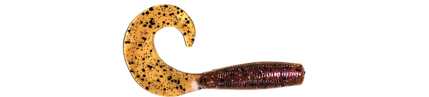 4 Inch Curly Tail Grub (Motor Oil)