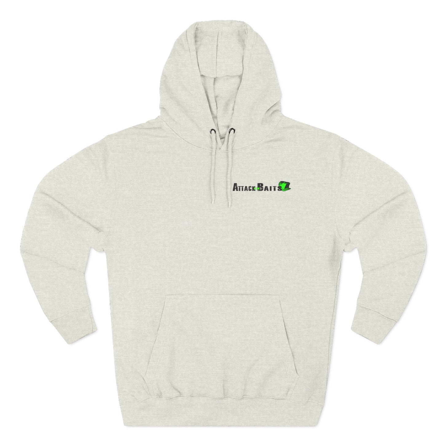 Fishing Hoodie — "Feel the Thrill" Attack Baits Graphic Fleece Hoodie