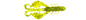 3.5 Inch Frankin Craw (Chartreuse Black Spot)