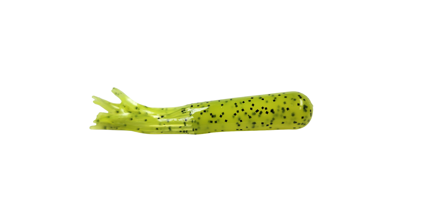 4" Tube Jig Chartreuse Black Spot