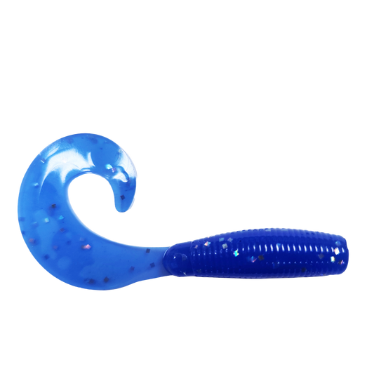 3" Curly Tail Grub Bearlake Blue